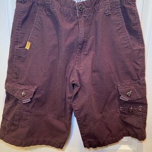Men's Dark Brown Cargo Shorts